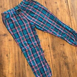 Victorias Secret Green Pink Purple Plaid Pajama Pants